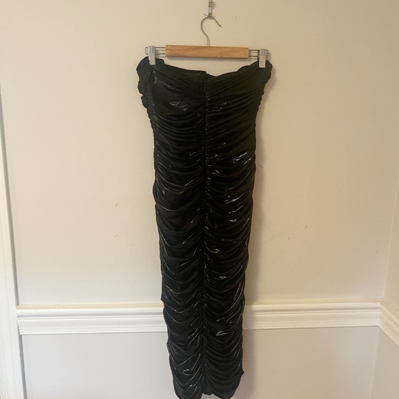 House of CB Marli Black Strapless Ruched Dress - Picture 5 of 7